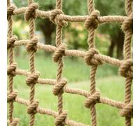 Children's Outdoor Climbing Safety Net - Anti-Fall Protection Net for Stairs & Gardens, Handmade Colorfast Hemp Rope, 1x1m to 6x10m