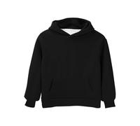Children's Oversized Hoodie Sweatshirt - Comfy Casual Pullover Style, Loose Fit Design, Lightweight Fabric, Suitable for Fall & Winter, Warm for Cool Days, Cute for Kids(Black, 11-12 Years)