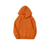 Children's Oversized Hoodie Sweatshirt - Comfy Casual Pullover Style, Loose Fit Design, Lightweight Fabric, Suitable for Fall & Winter, Warm for Cool Days, Cute for Kids(Orange, 7-8 Years)