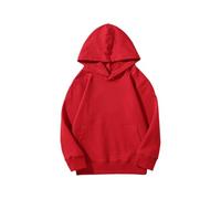 Children's Oversized Hoodie Sweatshirt - Comfy Casual Pullover Style, Loose Fit Design, Lightweight Fabric, Suitable for Fall & Winter, Warm for Cool Days, Cute for Kids(Red, 11-12 Years)