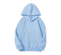 Children's Oversized Hoodie Sweatshirt - Comfy Casual Pullover Style, Loose Fit Design, Lightweight Fabric, Suitable for Fall & Winter, Warm for Cool Days, Cute for Kids(Sky Blue, 11-12 Years)