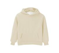Children's Oversized Hoodie Sweatshirt - Comfy Casual Pullover Style, Loose Fit Design, Lightweight Fabric, Suitable for Fall & Winter, Warm for Cool Days, Cute for Kids(Beige, 18-24 Months)
