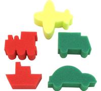 CHILDREN'S PAINT & ART SPONGES - 5 Fun Transport Shapes