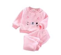 Children's Pajamas Thickened Little Boys Autumn And Winter Fuzzy Fleece Boys And Girls Coral Velvet Girls' Homewear Set For Children Cow Toddler Clothes