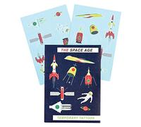Children's Party Temporary Tattoos (2 Sheets) - Choice of Design (The Space Age)