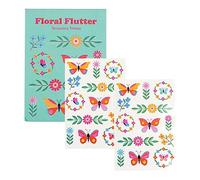 Children's Party Temporary Tattoos (2 Sheets) - Floral Flutter