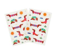 Children's Party Temporary Tattoos (2 Sheets), kids tattoos, Sausage Dog | temporary tattoos, kids tattoos, skin art decals, fake ink body decor, fun party favors, safe transfers