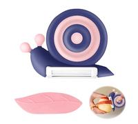 Children's Peeler, Snail Asparagus Peeler, Universal Peeler, Vegetable Peeler with Non-Slip Handle, Ceramic Potato Peeler, Portable Peeler Snail for Ages 3 and Up (Purple)