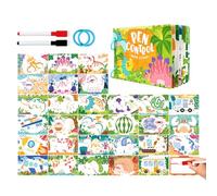 Children's Pen Guide Cards, Rewritable Writing Exercises | Children's Handwriting Training Pen Guide Cards | For Preschool Children and from 2-6 Years for Classroom Home and