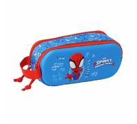 SPIDEY 3D - Double 3D Pencil Case, Children's Pencil Case, Ideal for School Age Children, Comfortable and Versatile, Quality and Resistance, 21 x 6 x 8 cm, Navy Blue/Red, M, Casual