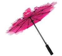 Children's Peony Flower Cloth Umbrella 80cm Decorative Metal Prop | Stage Performances, Cosplay Accessory, Photography Prop, Smooth Polished Handle, Delicate Patterns