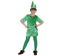 Children's Peter Costume Medium 8-10 yrs (140cm) for Neverland Fairytale Fancy Dress