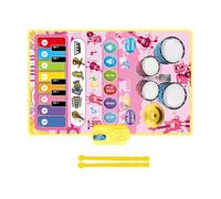 Children's Piano Keyboard Play Mat With Double Instrument Modes Musical Educational Toy For Active Kids Early Learning Music Toy