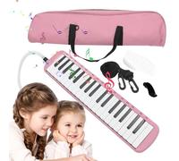 Children's Piano Melodica - 18.9 x 4.33 x 2.01 Inch 37 Key Harmonica, Blast Key Instrument, ABS Construction, Musical Instrument for Beginners, Includes Carry Case, Mouthpiece, Trachea Cleaning Cloth