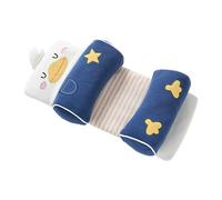 Children's Pillow With Pillowcase Memory Sponge Baby Sleep Thin Flat Suitable For Pillows Shaping Correcting Head Shape Breathable Silk Curly Hair(D1,39X18X22cm)