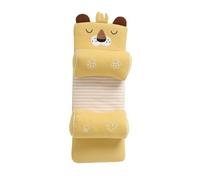 Children's Pillow With Pillowcase Memory Sponge Baby Sleep Thin Flat Suitable For Pillows Shaping Correcting Head Shape Breathable Silk Curly Hair (C, One Size)