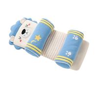 Children's Pillow With Pillowcase Memory Sponge Baby Sleep Thin Flat Suitable For Pillows Shaping Correcting Head Shape Breathable Silk Curly Hair(A1,39X18X22cm)