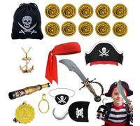 Children's Pirate Costume Halloween Kids Captain Clothing Props