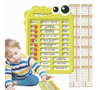 Children's Planning Board, Homework Chart Control Card, Reusable Control | With Reusable Check-in List Slider for a