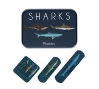 Children's plasters in a tin (30 pcs) - Sharks