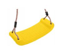 CHILDRENS PLASTIC SWING SEAT FOR KIDS CLIMBING FRAME DIY PLAYGROUND TREE HOUSE WITH ADJUSTABLE ROPES FOR SWING FRAME HANG ON TREE * FROM HAPPY PLAYGROUNDS (Yellow Swing)