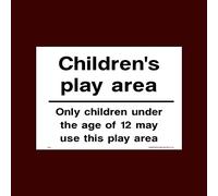 Children's play area - Children under 12 only Plastic Sign (PPA4) - No Fouling, No Dogs, Waste Bin, Penalty £1000, Clean Up, Poo Fairy