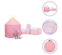 Children's Play Tent Pink 301x120x128cm 170T Polyester Castle Ball Pit 250pc set