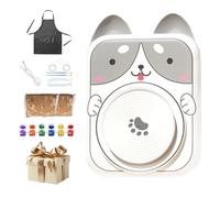 Children's Pottery Lathe 5V DC USB,Children's Ceramic Lathe with Animals - Art Kit for Beginners with Sculpting Tools Modelling and Painting Clay