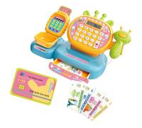 Childrens Pretend Cash Register Set With Play Money Interactive Learning Toy For Counting Practice Safe Pretend Store Checkout Toy