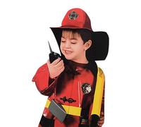 Children's Products Fireman Children Role Playing Three Piece Set School Toy Accessories Campus Set(Red,6-9 Years)