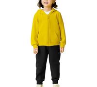 Children's Pure Cotton Suit for Boys and Girls 2025 Spring and Autumn Solid Color Children's Clothing for Small and Medium Children Zipper Shirt Pants Two Piece Suit Boy Clothes (Yellow, 9-10 Years)