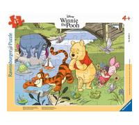 Children's Puzzle 05671 - Discover Nature with Winnie the Pooh - 47 Pieces Disney Frame Puzzle for Children from 4 Years, Brown