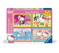 Children's Puzzle 4 x 100 Pieces - Hello Kitty - Let's Go Hello Kitty!