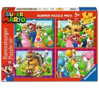 Children's Puzzle 4 x 100 Pieces - Nintendo Super Mario - Time for Mario!