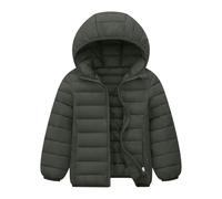 Children's Quilted Jacket with Hood Boys Girls Down Jacket Made of Cotton Lightweight Winter Jacket Cotton Jacket Plain Warm Wind Protection Winter Jacket with Hood Outdoor Jacket