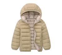 Children's Quilted Jacket with Hood Boys Girls Down Jacket Made of Cotton Lightweight Winter Jacket Cotton Jacket Plain Warm Wind Protection Winter Jacket with Hood Outdoor Jacket