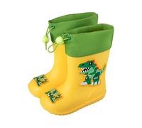 Children's Rain Boots Girls Waterproof Non-Slip Outdoor Play Shoes for Toddlers Comfortable Wellington Boots with Soft Inner Lining, yellow, 12 UK Child