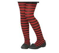 Children's red and black striped tights