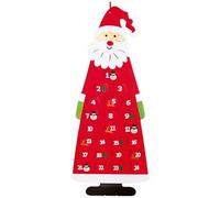 Childrens Red Felt 115cm Tall Santa Advent Calendar with Large Pockets