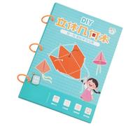 Childrens Regional Awareness Development Tool Handbuilt Stereoscopic Shape Folding Book Math Teaching Aid for Classroom Spatial Reasoning Educational Toys