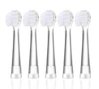 Children's Replacement Toothbrush Heads, for Brush-Baby WildOnes/KidzSonic Toothbrush Heads, Dada-Tech DT-BB1/DT-977/DT-K6, SEAGO SG-513/977/EK6 Electric Toothbrush (White, 8-18 Month)