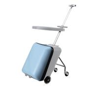 Children's Ride-On Suitcase with Password Lock and Detachable Trolley, Supports Up to 110lbs for Travel and Play