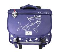 Children's rolling schoolbag Pol Fox Shark Bleu 38x14x32 cm