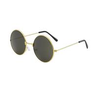 Children's Round Frame Sunglasses Male Baby Color Film Reflective Round Prince Glasses Trendy Female Child Sunglasses (gold grey)