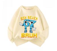 Children's Round-Neck Cartoon Print Sweatshirt, Fashionable Emoji Hoodie Spring,Flesh,110cm