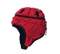 Children's Rugby Helmet Soft Padded Playing Rugby Headguards Soccer Headgear S Red