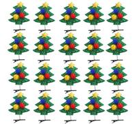 Childrens Safe Hair Clip 20PCS Christmas Theme Spring Nonwoven Spring Hair Children