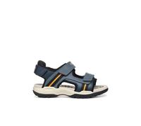 Geox J Borealis BOY A Sandal, Navy/Orange, 4.5 UK