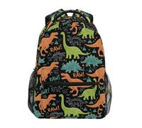 Children's School Backpack Abstract Dino Elementary Kids Bookbag Rucksack