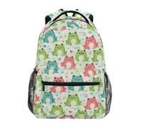 Children's School Backpack Colorful Frogs Elementary Kids Bookbag Rucksack